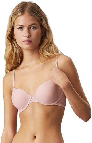 Calvin Klein Reggiseno T-Shirt Donna Lightly Lined con Ferretto, Rosa (Subdued), 4C