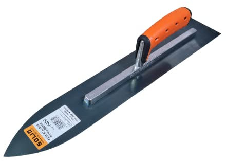 Solid® - Paleta de hormigón de resina de acero al carbono autonivelante de acero al carbono - Paleta de hormigón - Agarre suave - 50 cm / 20 pulgadas - 9 cm / 3,5 pulgadas