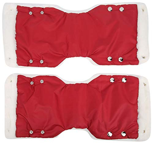 Kinderwagen-Handschuhe,Kinderwagen-Handwärmer, Kinderwagen-Handwärmer, Warme Handschuhe, Wasserdichte Kinderwagen-Fäustlinge, Kinderwagen-Handwärmer, Kinderwagen-Zubehö (rot)