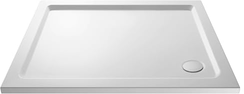 Pearlstone - Plato de ducha rectangular (1200 x 700 mm), color blanco