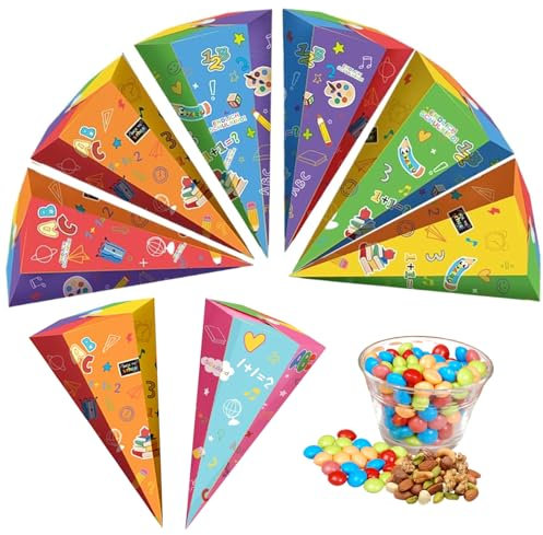 RCYHCY 8stk Geschwister Schultüte, Schultüte zur Einschulung 28 cm, Faltbare Zuckertüte für die Einschulung zum Schulanfang, Geschenkverpackung Schultüte Zuckertüte, für Junge und Mädchen