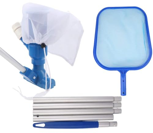 Aspiradora de Suelo para Piscinas, 5 in 1 Aspiradora Portátil para Piscine,Kit de Limpieza de Piscinas,Juego de Limpieza de Piscinas,para Piscina,SPA,Piscina Interior sobre El Suelo