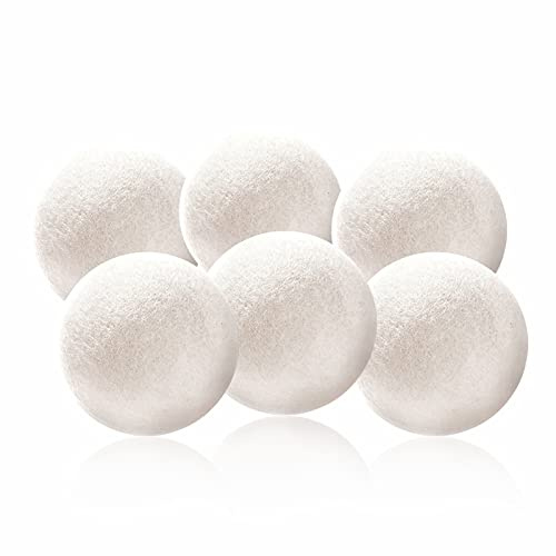 6 palline di lana da 7 cm per asciugatrice, ammorbidente ecologico, deumidificazione, riduzione del tempo di asciugatura, riutilizzabile, statico