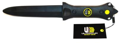 Ultimatum Combat Gear Training Blade, Black, Flexible TPR Rubber, Training Knife. Krav Maga, Self defence, Martial arts.