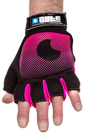 BYTE ADULTS HOCKEY KNUCKLE GLOVE HOT PINK/BLACK (LARGE)