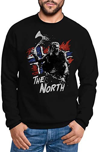 Neverless® Sweatshirt HerrenThe North Wikinger Berserker Norwegen Valhalla Odin Ragnar Rundhals-Pullover schwarz XXL