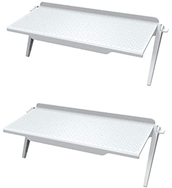 2 Stücke Monitor TV TOP-Regal, Displayhalter für Flachbildfernseher, Screen Top Shelf,für Flachbildfernseher, Computer