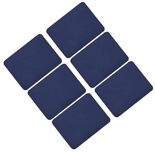 sourcing map 6Pcs Iron on Patches Fabric Repair Patches Iron-On Mending Fabric Navy Blue 4.9x3.7 for Clothes Repair, Pants, Bags Hole Repairing and Decoration