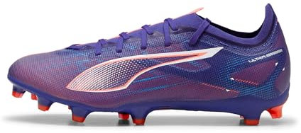 PUMA Unisex Ultra 5 Match FG/AG Soccer Shoe, Lapis Lazuli White-Sunset Glow, 42 EU