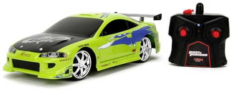 Jada Toys Fast and Furious RC Auto - Brians Mitsubishi Eclipse 1995 (28 cm) als ferngesteuertes Spielzeugauto für Kinder ab 6 Jahre, max. 9 km/h, 2,4 GHz Fernbedienung, inkl. Batterien