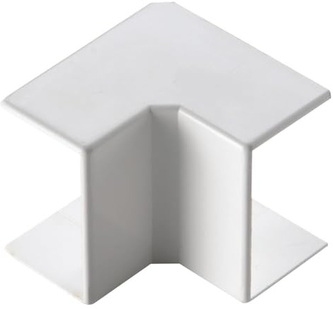 Angolo interno, curva 90°, per minicanalina 25x25mm, bianco, in PVC, tecnopolimero ad alta resistenza, mini canaline, canale per cavi elettrici, impianto elettrico