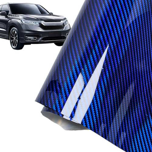 JIEBWCHA Lámina De Fibra De Carbono para Coches Automóviles Pet,Vinilo Protector De Fibra De Carbono para Automóvil - Accesorios De Modificación Elegantes Decoración Interior