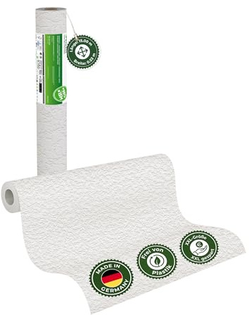 Veluxis Raufasertapete Papiertapete – GRANDIOSO Strukturtapete Raufaserstruktur, XXL 15,00 m x 0,53 m, überstreichbar, atmungsaktiv, Made in Germany