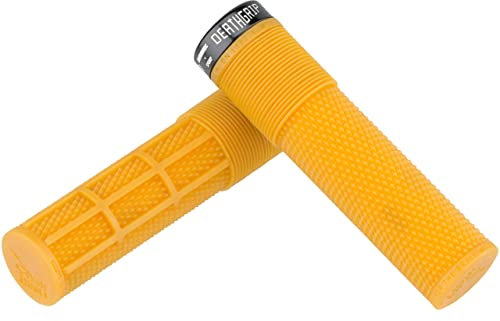 DMR Brendog DeathGrip Fahrradgriffe für Mountainbike, ohne Flansch, Gelb (dick)