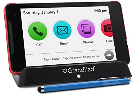 GrandPad Easy to Use Tablet & Phone for Seniors [Locked - Not Compatible with Other Wireless Carriers - Requires a Plan]