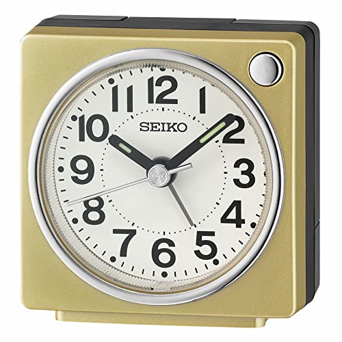 SEIKO Fuji Dark Bedroom Alarm Clock, Gold