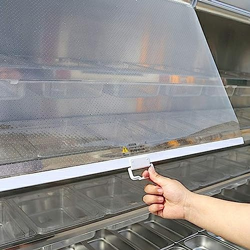 FENGSHOUU Tenda A Rullo in Plastica Trasparente - Copertura per Alimenti,Tenda Avvolgibile per Congelatore Vetrina Armadio Frigorifero Supermercato,Multi-Taglie Personalizzabile (W95xH150cm)