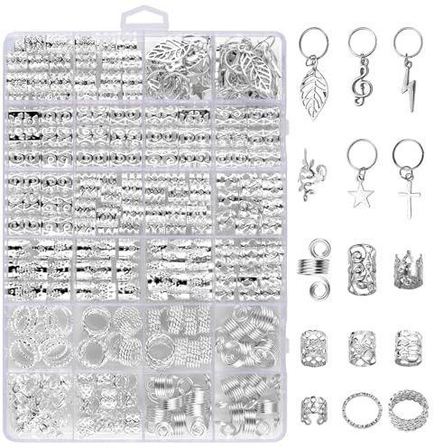Hair Jewelry for Women Braids, 275 Pcs Braid Jewelry Accessories Metal Gold Loc Clips for Hair Dreadlocks Hairs Rings for Braids Cuffs Clips Hairs Dreadlock Decorations for Women Unisex