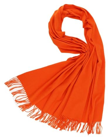 Neck Scarf Kids Womens Neck Warmer Women'S Shawl &Wool Lightweight Wool Scarf For Women Soft Feel Pashmina Shawl Wrap Womens Neckerchief For (Orange,One Size)