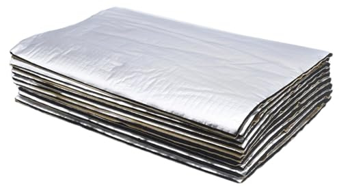 10 piezas de material de amortiguamiento de sonido automático para automóvil, láminas de amortiguación autoadhesivas de 5 mm para puerta de maletero de coche, aislamiento de ruido y amortiguación