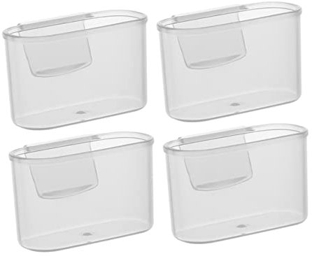 BRIGHTFUFU 4pcs Fridge Side Door Storage Boxes Sauce Bag Holders Mini Refrigerator Organizer Wall-Mounted Containers for Kitchen and Desktop Storage