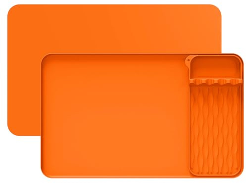 BUBEFSKD Set di cuscinetti in silicone resistente al calore per utensili da cucina, protezione antiscivolo per friggitrici ad aria calda, forni a microonde, protezione per piano di lavoro in silicone