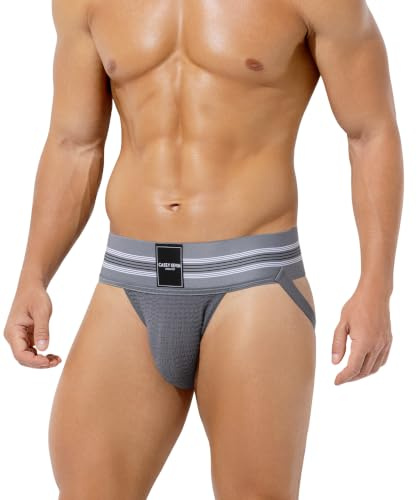 Casey Kevin jockstrap män sport män string tanga andas, GRÅ, XL