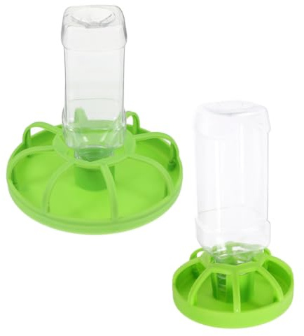 TOPBATHY 2 Sets Quail Bird Feeders Chick Food Containers Poultry Feed Dispensers with Waste-reducing Design Large Capacity for Small Birds Pigeons and Quails Efficient Feeding and Easy