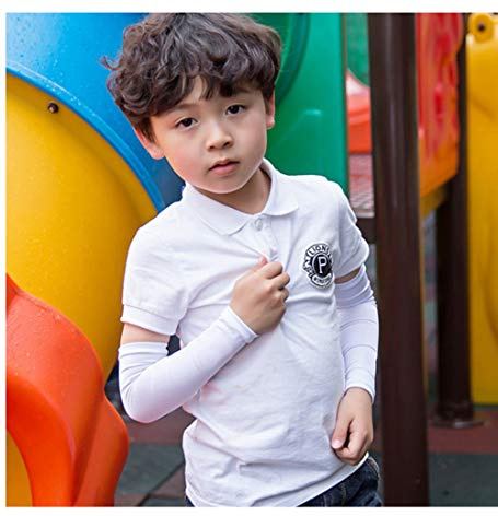 RUIXIA Manchette Anti UV pour Enfant Manchons Anti Soleil Refroidissement pour Enfant Manchons de Bras Protection Solaire pourCyclisme Football Pêche Activités en Plein Air