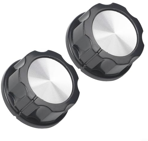 Elchuiaby 2-Pack Kitchen Appliance Timer Switch Knob | 35mm Plastic Replacement for Air Fryer, Oven & Pressure Cooker | Control Knob Set