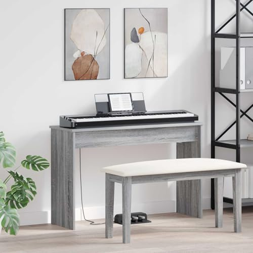 Generico Supporto per Tastiera Grigio Sonoma 100 x 32 x 64 cm,Leggii per tastiere,899500