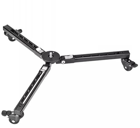 Carrello monopiede per fotocamera, supporto resistente, capacità 50 kg, ruote in gomma, base treppiede portatile in alluminio per fotografia d'azione