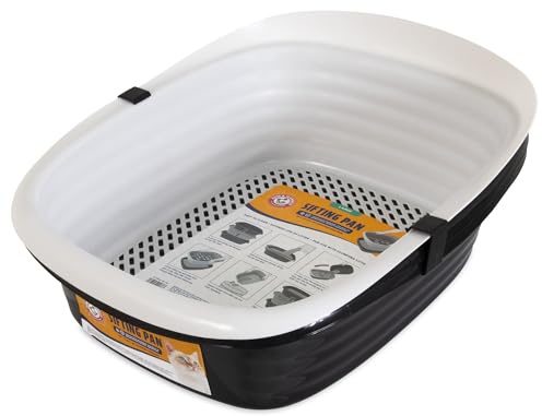 Arm & Hammer Large Sifting Litter Box Scoop Free Cat Litter Tray with Microban, Made in USA