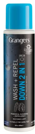 Grangers Wash + Repel Down 2 in 1 | 300ml | Cleans and Reproofs your Down Gear in one wash, saving water and energy