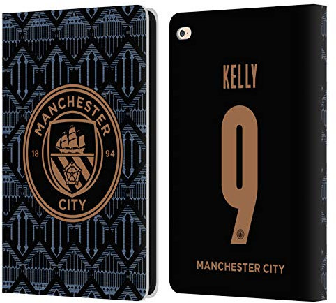 Head Case Designs Offiziell Zugelassen Manchester City Man City FC Chloe Kelly 2020/21 Frauen Away Kit Gruppe 2 Leder Brieftaschen Handyhülle Hülle Huelle kompatibel mit Apple iPad Air 2 (2014)