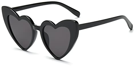 YAMEIZE Gafas de Sol Vintage de 70s con Love Heart Para - Mujeres Hombres Niños en Forma de Corazón coloridas con Protección UV400 para Fiestas al aire libre Conduciendo Shopping