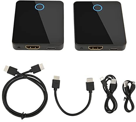 PUSOKEI Récepteur D'émetteur HDMI sans Fil, Kit D'extension sans Fil HDMI Numérique, Récepteur D'émetteur AV 4K 1080p HD 3D pour Les Jeux de Théâtre à Domicile de Conférence (Gamme 30m)(Bin 810)