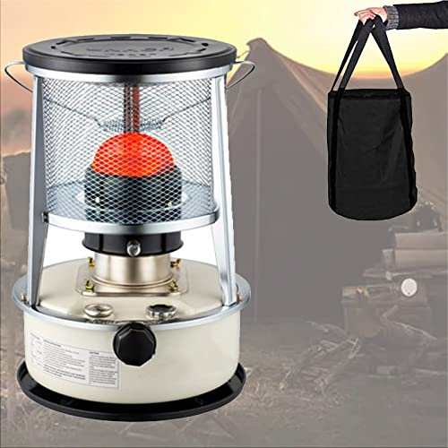 Suwooy Portable Kerosene Stove Heater,Indoor Mobile Heating Petroleum Stove,Kerosene Stove Burner for Outdoor Camping Patio Tent Hiking Deck,Paraffin Heater,With Storage Bag and Wick,6L-White