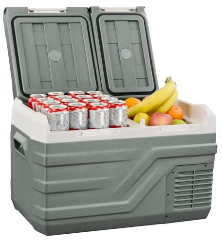 Alpicool 23L Kompressor Kühlbox Dual Zone, Kühlschrank für Auto Kompressor 12V 230V, Kühlbox Klein Tragbare für Auto, Camping, Fahrten, Lkw, Boot, Reisemobil, -20℃-20℃