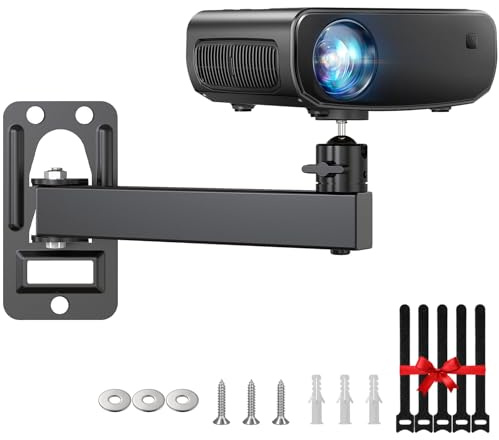 DAWASAPAT Mini Ceiling Wall Projector Mount Stand- Adjustable Tilt&Swivel Hanging Projector Holder Wall Mount Hanger Rack Stand for Mini Projector with Cable Ties