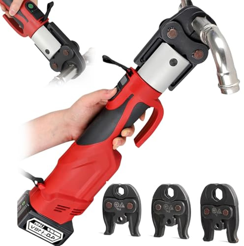 Pinza Crimpatrice Idraulica a Batteria Portatile, Pinza Capicorda Tubi Professionale Senza Fili, Pressatrice Multistrato Per Sistemi Di Tubazioni In Acciaio Inossidabile 16-28,6 Mm