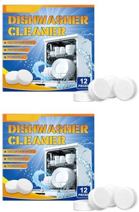 Diskmaskinsrengöring Löser upp oljefläckar snabbt Minskar lukter Hämmar effektivt bakterietillväxt Tar bort kalkavlagringar Tvättmedelstabletter(24pcs Boxed)