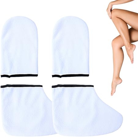 Kixolazr Guantes de Parafina para Manos - Guantes Hidratantes Y Botines Para Cuidado De Manos Y Pies - Kit de Baño de de Parafina Reutilizable | Rutina Diaria De Belleza Relajación