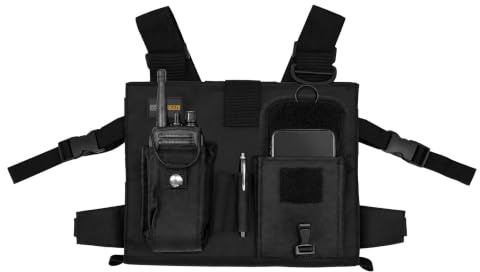 Gig Gear Bröstsele med två hand vid surfplatta. Kompatibel med iPad/galax/yta – robust, kraftig, hållbart fodral och bröstpaket, Svart, Devices Up to 12.9 Inch, Modern