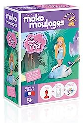 mako moulages - Kit Créatif - Moulage à Peindre - Ma fée de L'Air - 4 Mini Pots de Peintures Gouache - Loisirs Créatifs- Moule Réutilisable - Made In France - Dès 5 ans - 39065