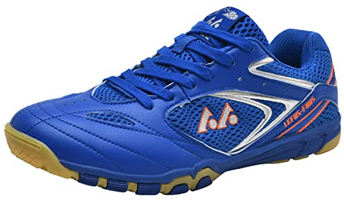 Zapatos De Tenis De Mesa para Hombres Y Mujeres Zapatillas Ligeras De Bádminton para Interiores Suaves Y Transpirables para Adolescentes Y Estudiantes,Azul,42 EU