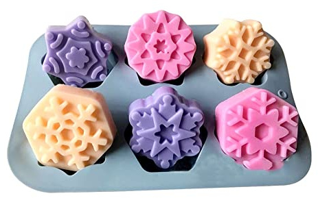 GOSAIL Backform, Kuchenform, Schneeflocke, 6 verschiedene Muffin-Formen, Backform, Kuchenform, Schneeflocke, 6 verschiedene Muffin-Formen