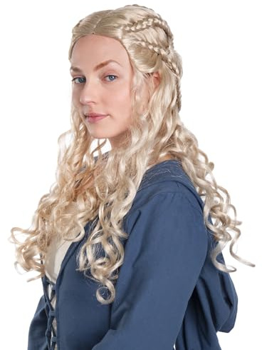 Blonde Edeldame Perücke - Kostüm-Zubehör Karneval, Halloween & Motto-Party