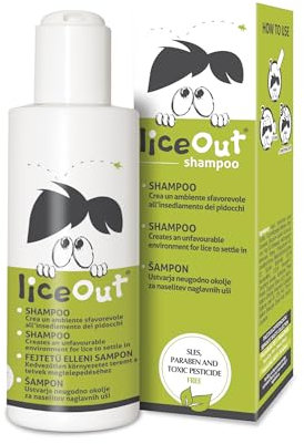 Lice Out Trattamento Pidocchi Bambini. Shampoo Antipidocchi e Lendini Naturale con Oli Essenziali. Delicato sul Cuoio Capelluto. Senza Pesticidi. 125 ml
