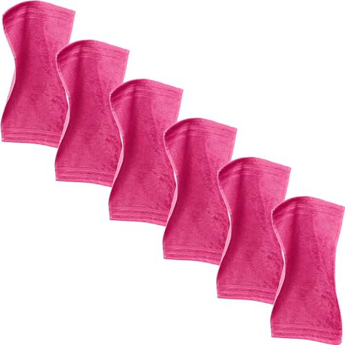 Erwin Müller Gästetuch Heidelberg 6er- Pack, 100% Baumwolle pink Größe 30x50 cm - weiche Qualität, saugstark und strapazierfähig - praktisch durch Schlaufe